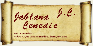 Jablana Čenedić vizit kartica